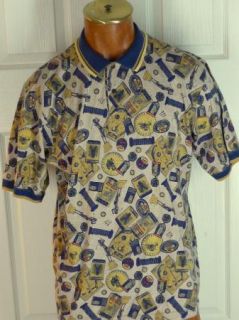 Arnold Palmer Cotton Knit Golf Design Polo Shirt L