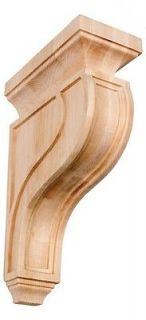   Corbel Hand Carved Solid Hardwood Oak, Alder, Maple, or Cherry IWW322