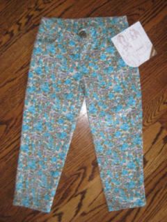 disney alex russo blue floral skinny pants sz 8 new
