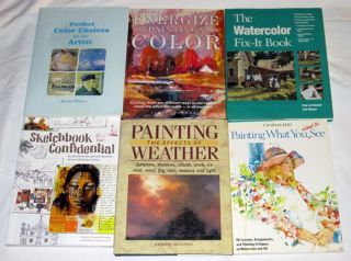 Lot of 6 Watercolor Painting & Art Technique How To Guides Books