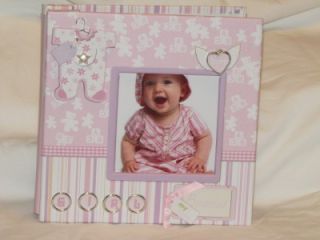 New Baby Girl Pink Embellished Photo Album in Gift Box, ~40 Photos 