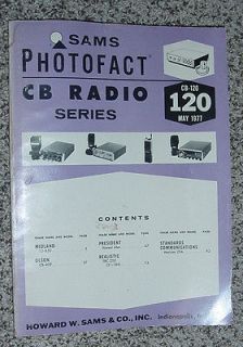 SAMS PHOTOFACT CB RADIO SERIES VOLUME #120 MAY 1977 MIDLAND OLSON 