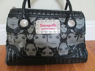   Johnson Betseyville Black Andy Warhol Print Handbag Bag RARE