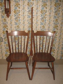   Hard Rock Maple Thumb Back Side Chairs 8026 with Andover #48 finish