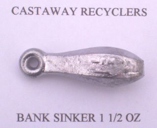 BANK SINKERS 140 PACK OF 1 1/2 OZ FISHING TACKLE