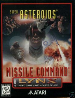 Super Asteroids Missile Command Lynx Atari New Boxed