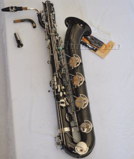   Black Nickel EB Baritone Sax Saxophone with Case Low A High F