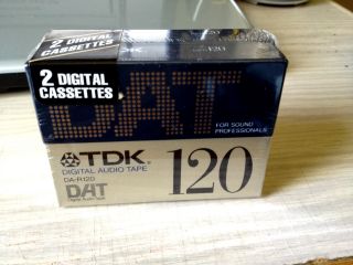   of 2 Sealed TDK DAT 120 SEALED BLANK DIGITAL AUDIO TAPE Made In Japan