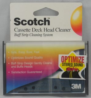 NEW SCOTCH CASSETTE DECK HEAD CLEANER 3M AUDIO STEREO SOUND QUALITY 