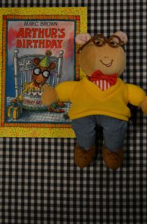 Arthur Aardvark Marc Brown Eden Toy Plush Arthurs Birthday Book 