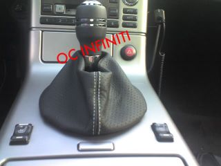 Momo Automatic Black Leather Shift Knob G35 350Z 5AT