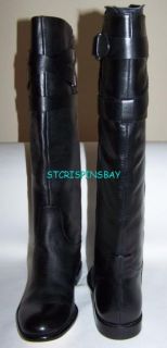 Coach Cayden Black Knee High Boots 6 5 New Smooth Nappa Leather 