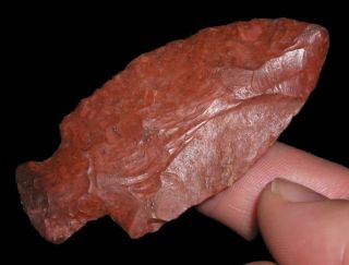    Red Color Buffalo River Flint TableRock AL Arrowhead Indian Artifact