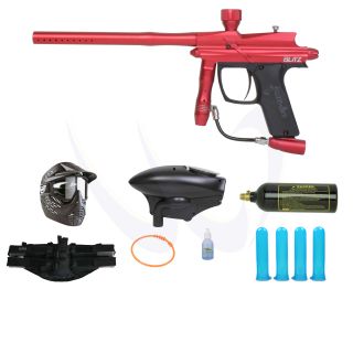 Azodin Blitz Red Paintball Marker Fasta SWAT Combo Package 9188