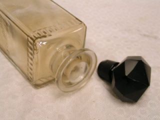 Art Deco Jouvenel Perfume Bottle Black Glass Stopper