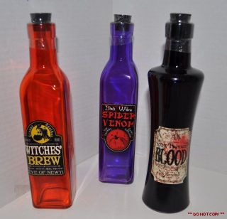 HALLOWEEN PARTY DECORATIONS PROPS WITCHS CORK BOTTLES POTION