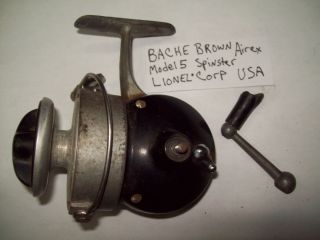 VINTAGE AIREX BACHE BROWN SPINSTER MODEL 5 SPINNING Fishing REEL PARTS 