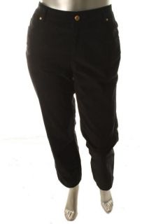 Baby Phat NEW Black Stretch Skinny Fit Five Pocket Corduroy Pants Plus 