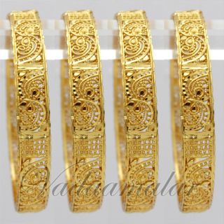 Micro Gold Plated Indian Bangles Bollywood Bracelets Bangle for Sarees 
