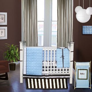 Bacati Ticklicious Boys Quilted Circles 6 Piece Crib to Toddler Set 