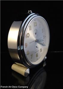 bayard stentor french art deco chrome clock c1935