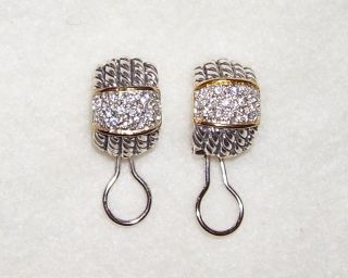 Earrings Sterling Silver Ropes and Glitter