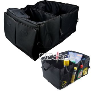 Car Trunk Cargo Organizer Collapsible Bag Storage Black Folding DN00 