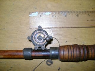 Vintage 54 Bamboo rod with Mini 1 /3/4 Brass reel, Hand brass wire 