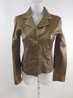 you are bidding on a hella barbara rank copper tone leather jacket in 