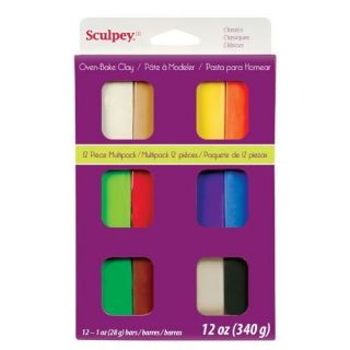 Sculpey III Polymer Clay Sampler Pack   PEARLS & PASTELS   12 bars