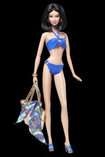 Barbie Basics Model 05 Collection 003 Short Brunette Blue Suit W3332 