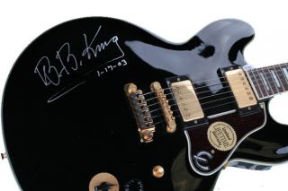 King Autographed Gibson Epi Lucille Guitar PSA DNA UACC RD COA 