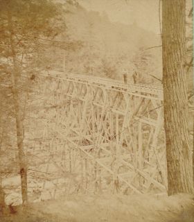 Pennsylvania SV Bear Creek Railroad Trestle Frank Robbins 1880s