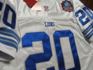 Detroit Lions 20 Barry Sanders Throwback w HOF Patch Sewn Jersey 52 