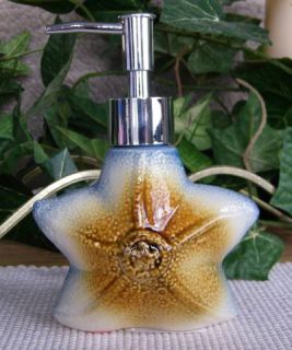 Starfish Beach Ceramic Kitchen Bath Hand Soap Dispenser