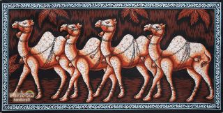Camel Batik Wall Hanging Wax Cotton Tapestry Home Decor Arabic Ethnic 