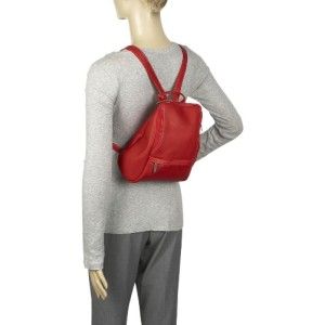 le donne u zip mini leather backpack purse