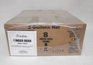 3GAL Ginger Beer Dispenser Syrup 1+5 Ratio BIB (Bag in Box 