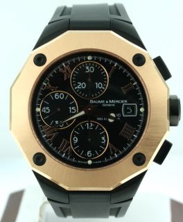 Baume Et Mercier Riviera XXL Chronograph 18K Rose Gold and PVD 