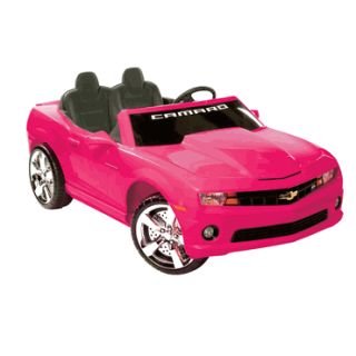 Kids Battery Powered Ride on Toy 2 Seats Seater Pink Camaro Sports Car 