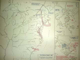MAP BATTLE PLAN REVOLUTIONARY WAR AMERICAN OPS CANADA 1775 76 SIEGE 