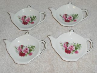 Formalities by Baum Bros Roses Porcelain Teapot Shape Tea Bag 