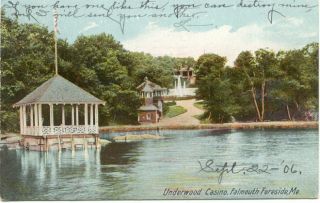 Underwood Casino Falmouth Foreside Me Maine Postcard