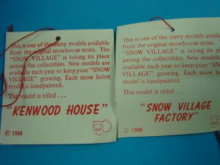 Dept 56 Original Snow Village Factory 5013 0 Kenwood House 5047 7 