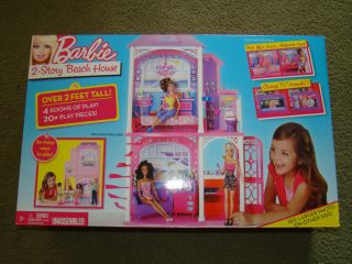 Barbies Barbie 2 Story Beach House New in Box by Mattel Over 2 Feet 