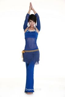 Belly Dance Costume 4 Pics Set Top + Gloves + Scarf + Pants Dp1576