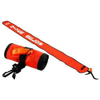 now free scuba 6ft surface marker with whistle plastic snap