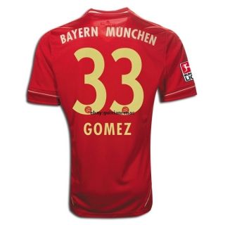 New Bayern Munich Soccer Jersey 2011 2012 Home Jersey Gomez 33