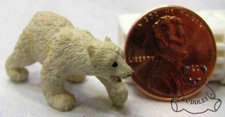 Polar Bear Animal Safari Good Luck Mini Realistic Soft Plastic Replica 