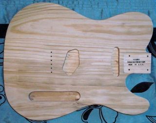 Pine Telecaster Style Replacement Project Body w Arm Tummy Cut 1012581 